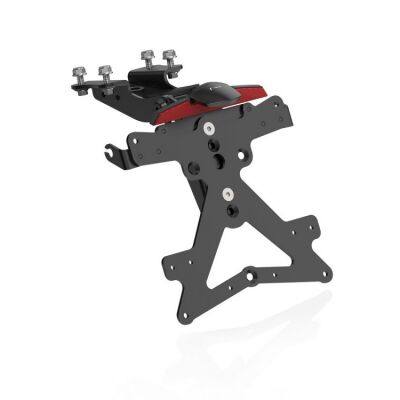 Nastavitelný držák SPZ s osvětlením SPZ a odrazkou pro motocykly YAMAHA MT-07 (21-)